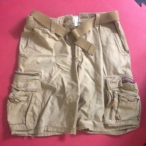 Aeropostale cargo shorts with D belt